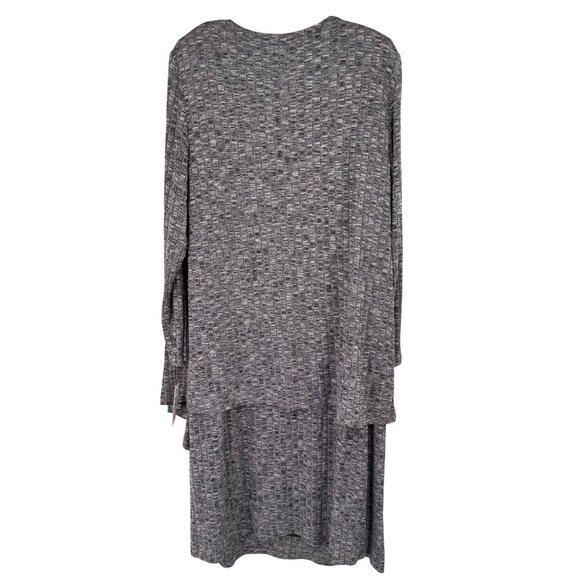 R&M Richards Womens Cascade Grey Knit Jacket Dress size 22w plus new $99 - Picture 13 of 14